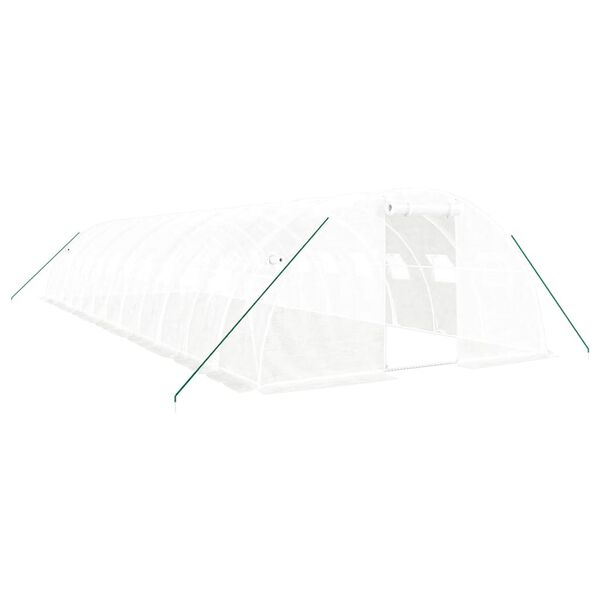 vidaXL Serre avec cadre en acier blanc 48 m&sup2; 12x4x2 m