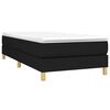 vidaXL Sommier &agrave; lattes de lit avec matelas Noir 90x190 cm Tissu