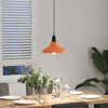 vidaXL Lampe suspendue r&eacute;glable hauteur E27 orange brillant m&eacute;tal