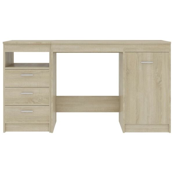 vidaXL Bureau Chêne sonoma 140x50x76 cm Bois d’ingénierie