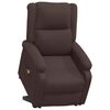 vidaXL Fauteuil de massage Marron fonc&eacute; Tissu