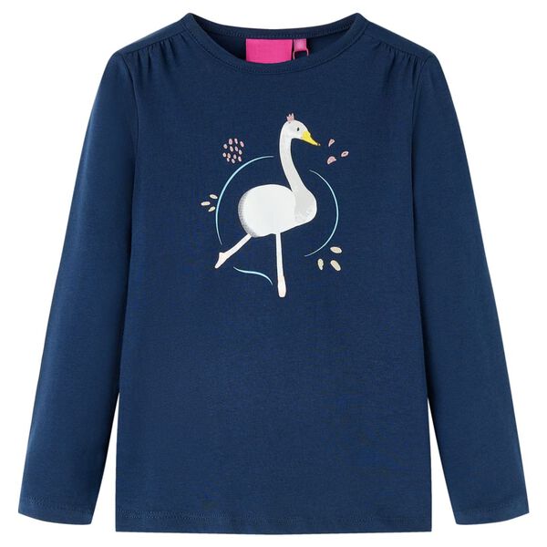 T-shirt enfants &agrave; manches longues bleu marine 92