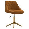 vidaXL Chaises pivotantes &agrave; manger lot de 2 marron velours