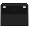vidaXL Meuble TV mural noir 40x30x30 cm bois d'ing&eacute;nierie