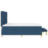 vidaXL Lit &agrave; ressorts avec matelas Bleu 180 x 200 cm tissu