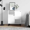 vidaXL Buffet Blanc brillant 60x35x70 cm Bois d'ing&eacute;nierie