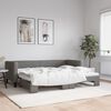 vidaXL Lit de jour avec gigogne sans matelas gris fonc&eacute; 80x200 cm