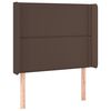 vidaXL T&ecirc;te de lit &agrave; LED Marron 93x16x118/128 cm Similicuir