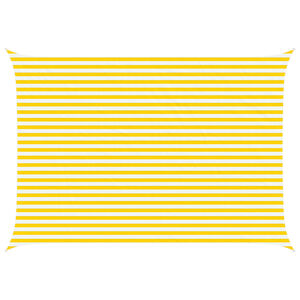 vidaXL Voile d'ombre Jaune et blanc 5 &times; 3,5 m 100 % polyester Oxford