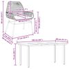 vidaXL Ensemble &agrave; manger jardin coussins 7 pcs gris poly rotin verre