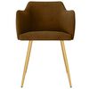 vidaXL Chaises &agrave; manger lot de 4 marron velours