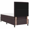 vidaXL Lit &agrave; ressorts avec matelas Marron fonc&eacute; 100 x 200 cm tissu