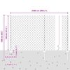 vidaXL Cl&ocirc;ture avec poteau Argent&eacute; 1,2 x 25 m Acier