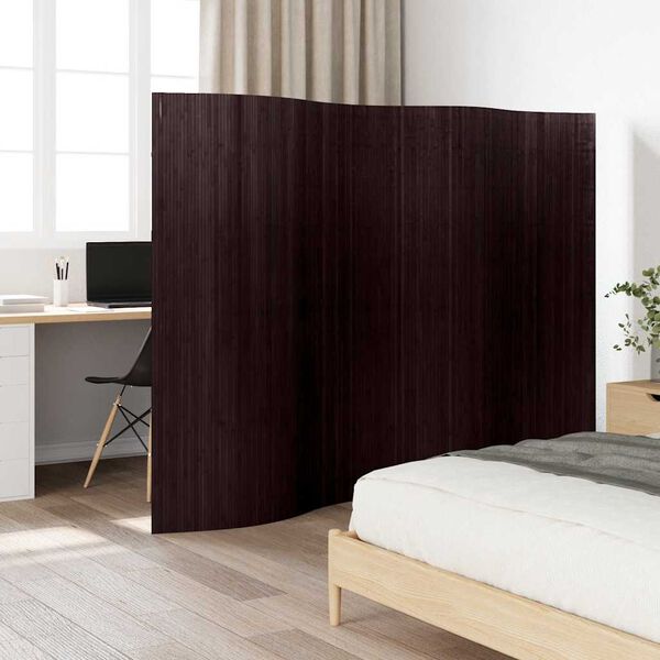 vidaXL Cloison de s&eacute;paration bambou marron fonc&eacute; largeur 250 cm hauteur 165 cm