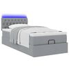 vidaXL Lit ottoman avec matelas gris clair 100x200 cm tissu
