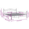 vidaXL Cadre de lit sans matelas gris m&eacute;tal 140x200 cm