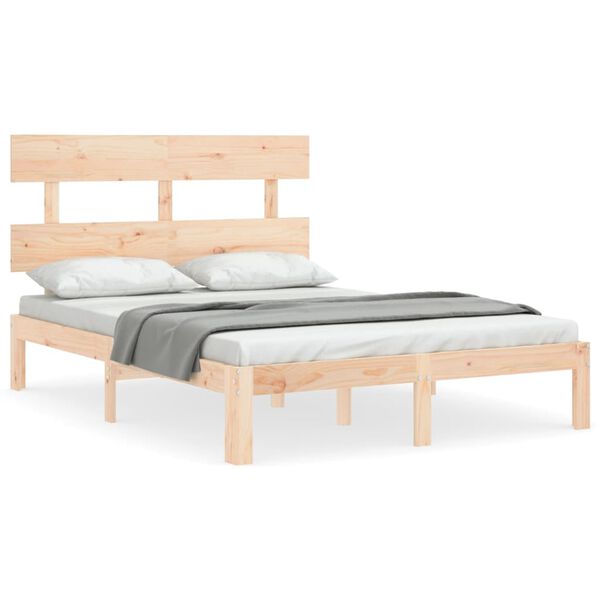 vidaXL Cadre de lit sans matelas bois de pin massif