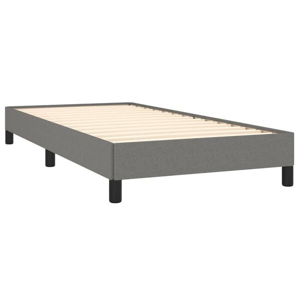 vidaXL Cadre de lit sans matelas gris foncé 80x200 cm tissu