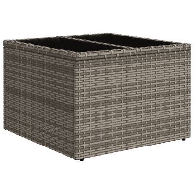 vidaXL Salon de jardin 8 pcs avec coussins gris résine tressée