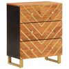 vidaXL Armoire lat&eacute;rale marron et noir 60x33,5x75 cm bois de manguier