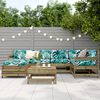 vidaXL Salon de jardin 7 pcs bois de pin impr&eacute;gn&eacute;