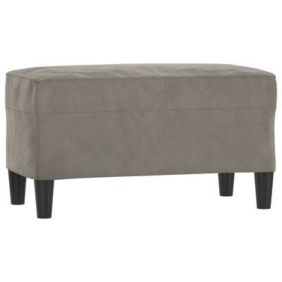 vidaXL Banc Gris clair 70x35x41 cm Velours