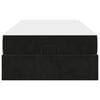 vidaXL Cadre de lit avec matelas avec matelas 2 pcs Noir Velours