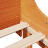 vidaXL Lit biblioth&egrave;que sans matelas cire marron 100x200cm bois massif