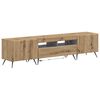 vidaXL Meuble TV LED BREDA 3 pc Ch&ecirc;ne artisanal Bois d'ing&eacute;nierie