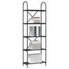 vidaXL &Eacute;tag&egrave;re Ch&ecirc;ne noir 60 x 30 x 183 cm Bois d'ing&eacute;nierie