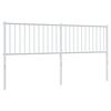 vidaXL T&ecirc;te de lit de remplacement m&eacute;tal blanc 180 cm