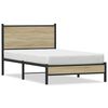 vidaXL Cadre de lit en m&eacute;tal sans matelas ch&ecirc;ne sonoma 100x200 cm