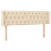 vidaXL Tête de lit à LED Crème 147x16x78/88 cm Tissu