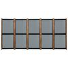vidaXL Cloison de séparation 5 panneaux Noir 350x170 cm