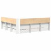 vidaXL Lit Biblioth&egrave;que Blanc 180 x 200 cm Bois d'ing&eacute;nierie