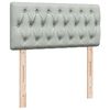 vidaXL Sommier &agrave; lattes de lit et matelas Gris clair 90x200 cm Velours