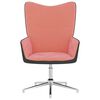 vidaXL Chaise de relaxation Rose Velours et PVC