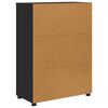 vidaXL Cabinet de salle de bain avec tiroir Noir 72,5 x 36,5 x 100 cm