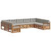 vidaXL Ensemble de canap&eacute;s d'ext&eacute;rieur 9 pcs Gris Naturel et Clair