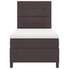 vidaXL Lit &agrave; ressorts avec matelas Marron fonc&eacute; 90 x 190 cm tissu