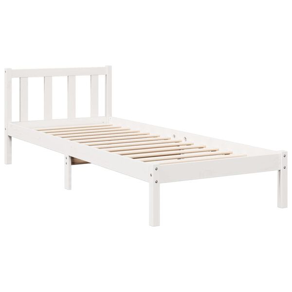 vidaXL Cadre de lit extra long sans matelas 80x220 cm bois massif pin