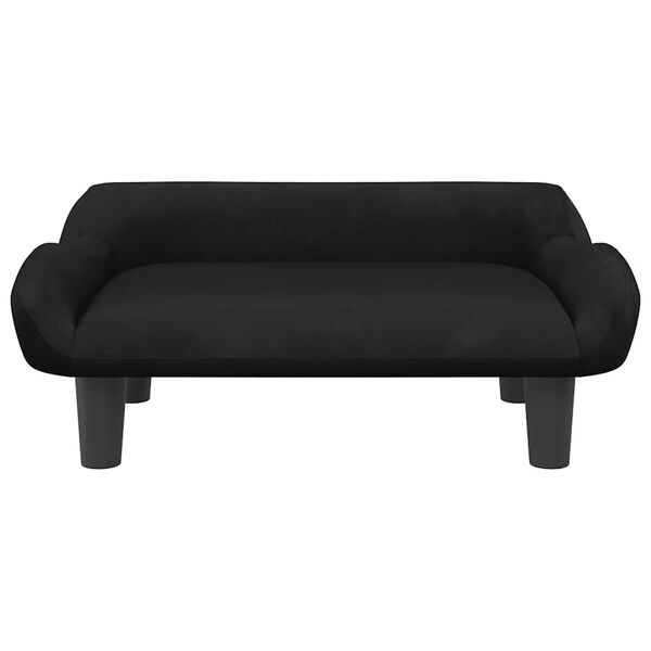 vidaXL Lit pour chien noir 70x40x24 cm velours