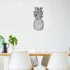 Homemania D&eacute;coration murale Ananas 22x55 cm Acier Noir