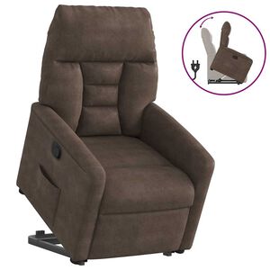 vidaXL Fauteuil inclinable marron tissu microfibre