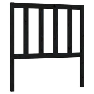 vidaXL T&ecirc;te de lit Noir 106x4x100 cm Bois massif de pin