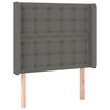 vidaXL T&ecirc;te de lit &agrave; LED Gris 83x16x118/128 cm Similicuir