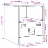 vidaXL Tables de chevet 2 pcs blanc 34,5x39x44 cm acier