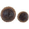 vidaXL Panier &agrave; Plantes avec stockage 2 pcs Marron Rattan Lacak