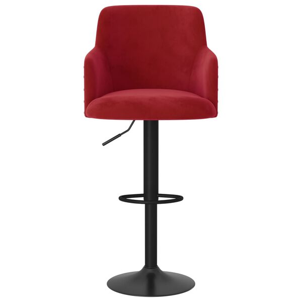 vidaXL Tabourets de bar lot de 2 rouge bordeaux velours