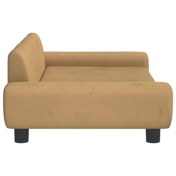 vidaXL Canap&eacute; pour enfants marron 100x54x33 cm velours